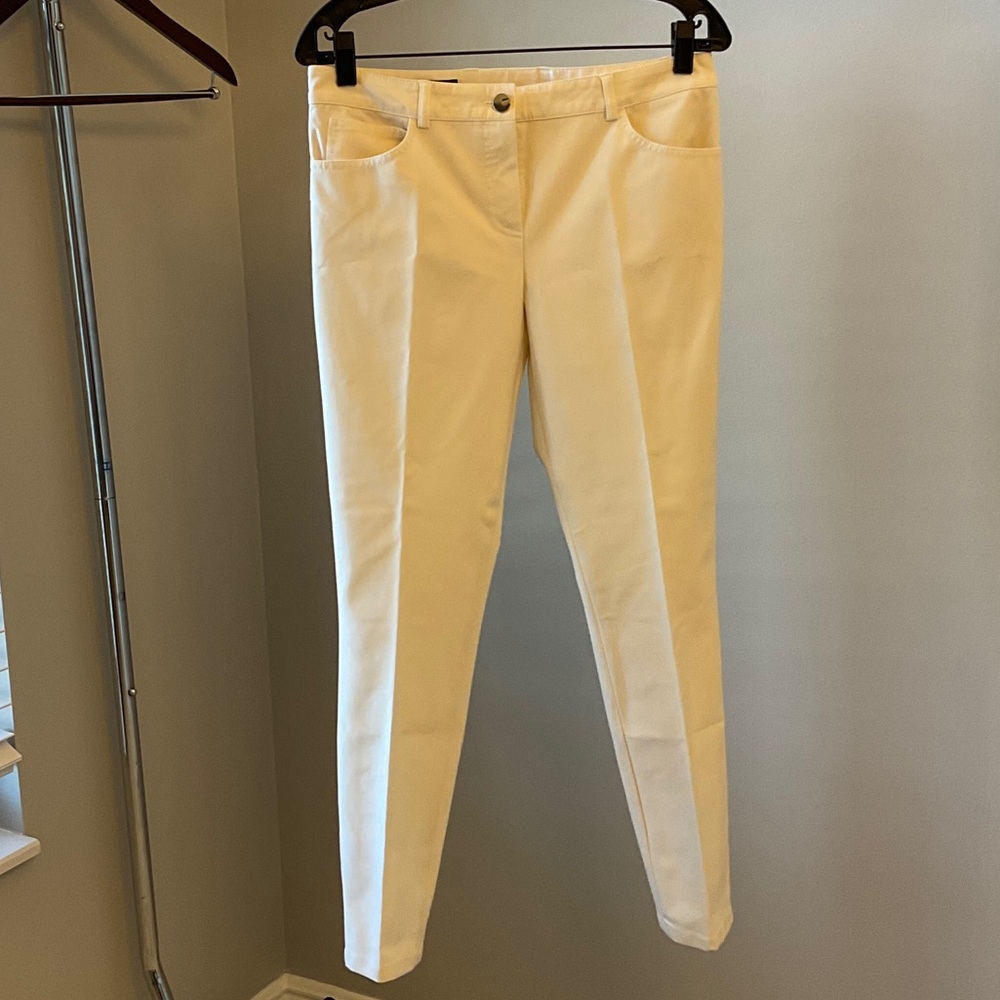 Escada Cream Slim Dress Pants